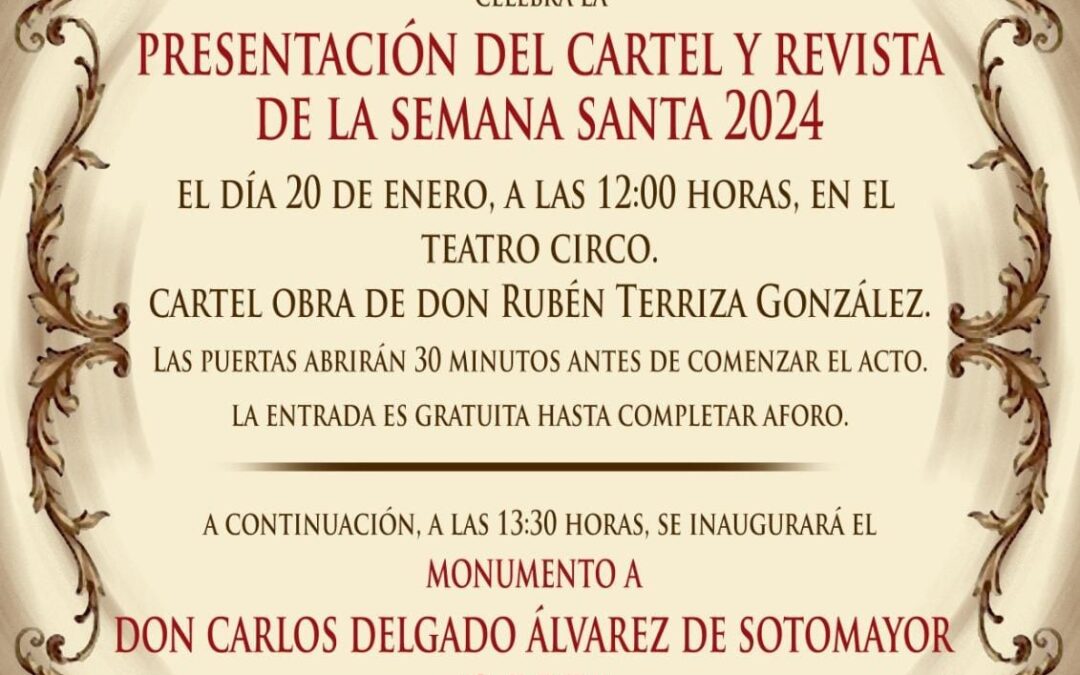 Presentación del Cartel y Revista de la Semana Santa 2024